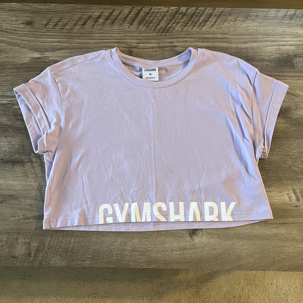 Gymshark Cropped T Shirt Medium Light Purple